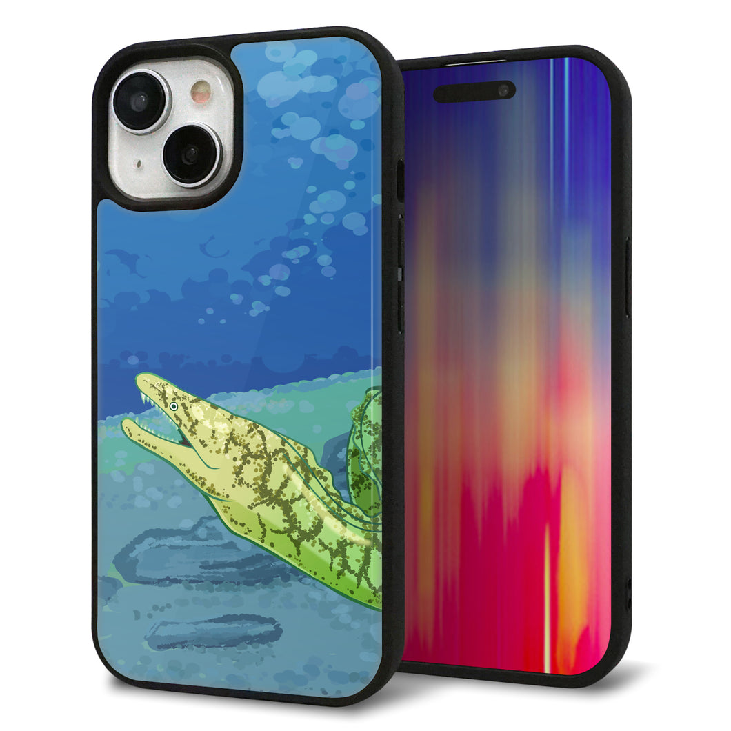 iPhone 15 強化ガラス&TPUスマホケース ガラプリ【HA260 ポケットアクアリウム ウツボ】
