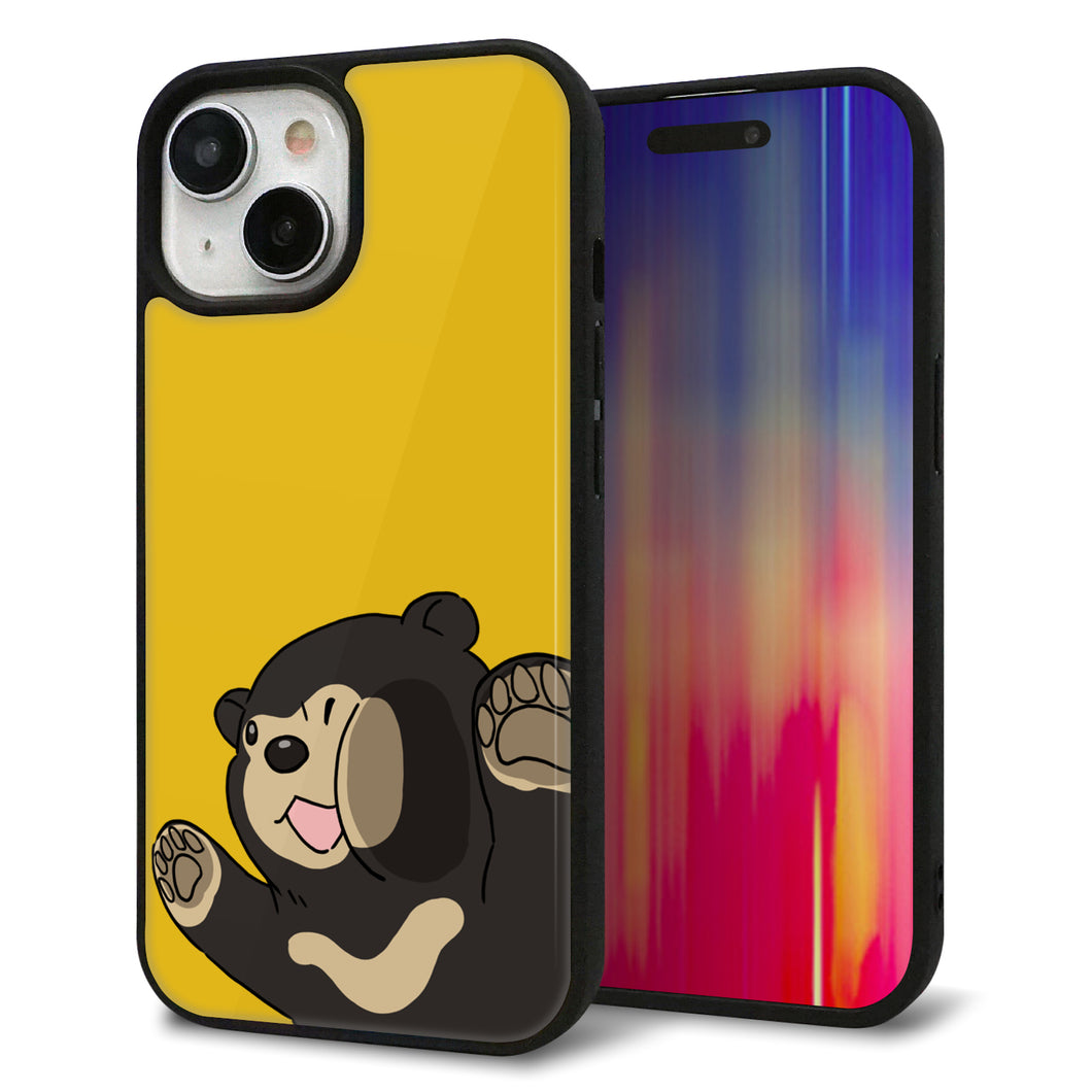 iPhone 15 強化ガラス&TPUスマホケース ガラプリ【HA298 むぎゅっとマレーグマ】