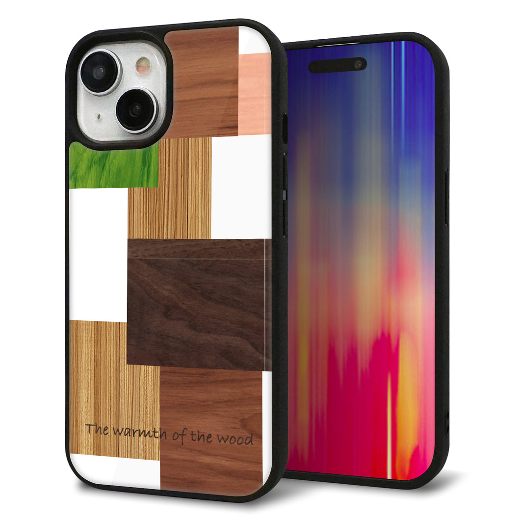 iPhone 15 強化ガラス&TPUスマホケース ガラプリ【MA928 寄木細工 ランダム】