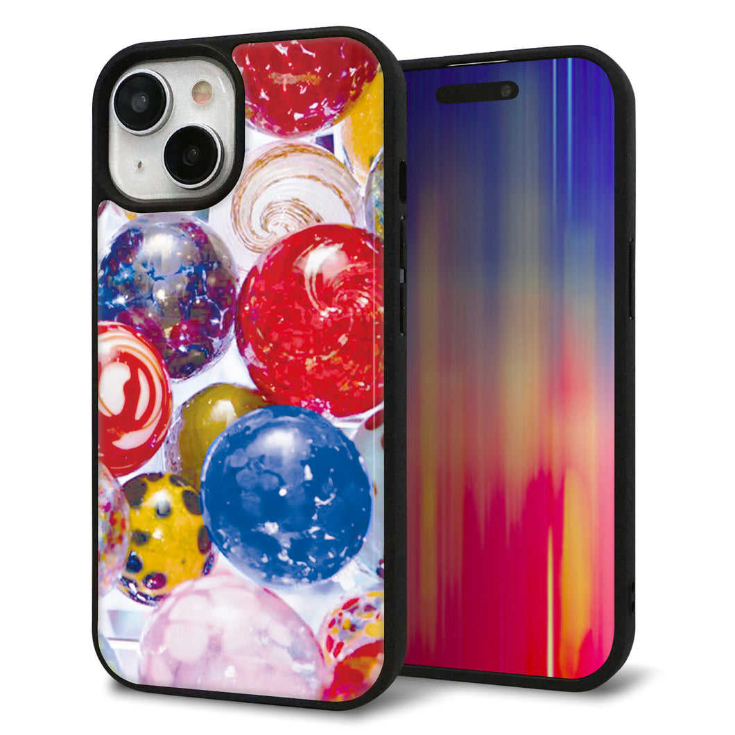 iPhone 15 強化ガラス&TPUスマホケース ガラプリ【MA935 ヨーヨー】
