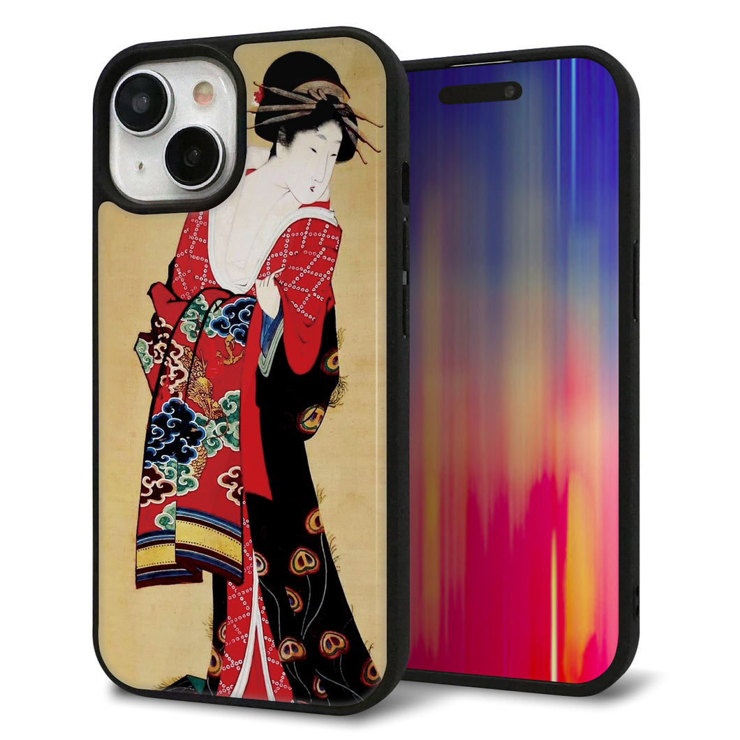 iPhone 15 強化ガラス&TPUスマホケース ガラプリ【MA965 花魁 A】