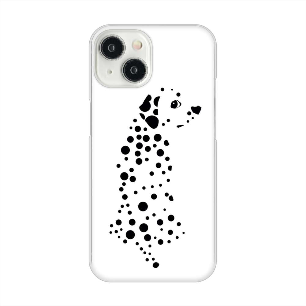 iPhone 15 1038 振り向くダルメシアン(WH) ハードケース 背面印刷