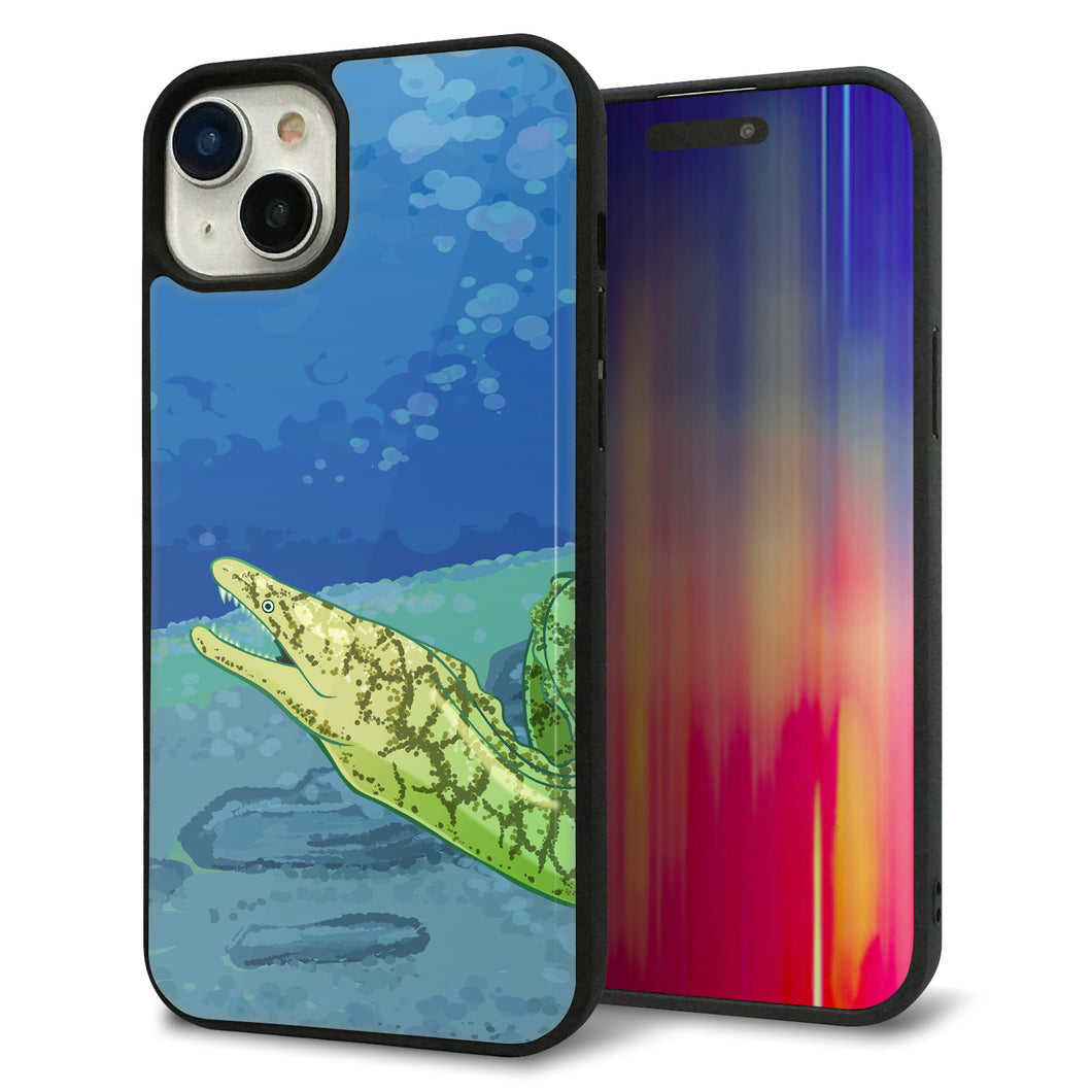 iPhone 15 Plus 強化ガラス&TPUスマホケース ガラプリ【HA260 ポケットアクアリウム ウツボ】