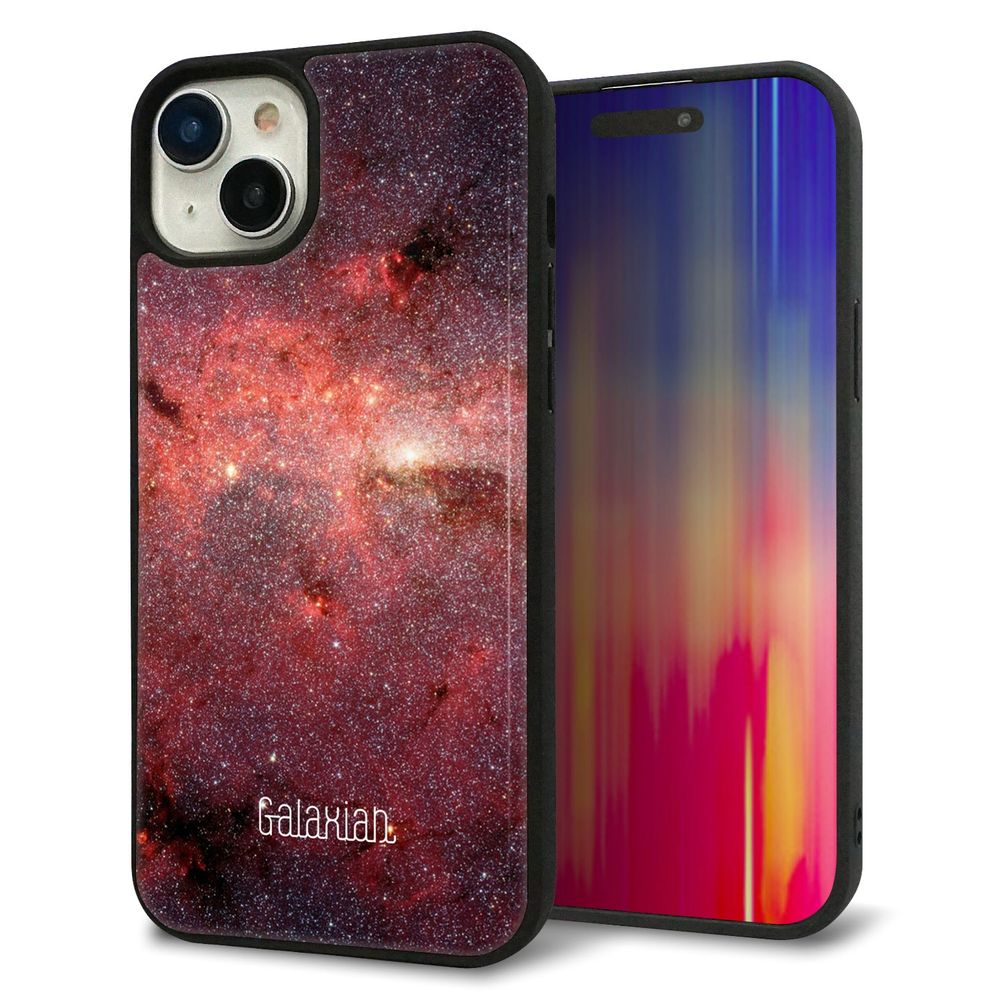 iPhone 15 Plus 強化ガラス&TPUスマホケース ガラプリ【KM923 Galaxias Red】