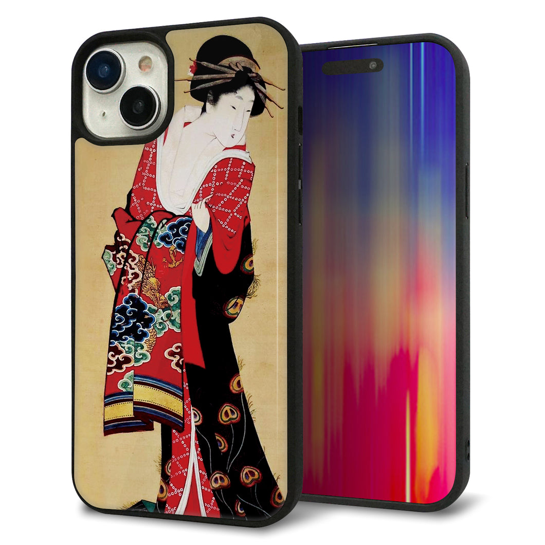 iPhone 15 Plus 強化ガラス&TPUスマホケース ガラプリ【MA965 花魁 A】