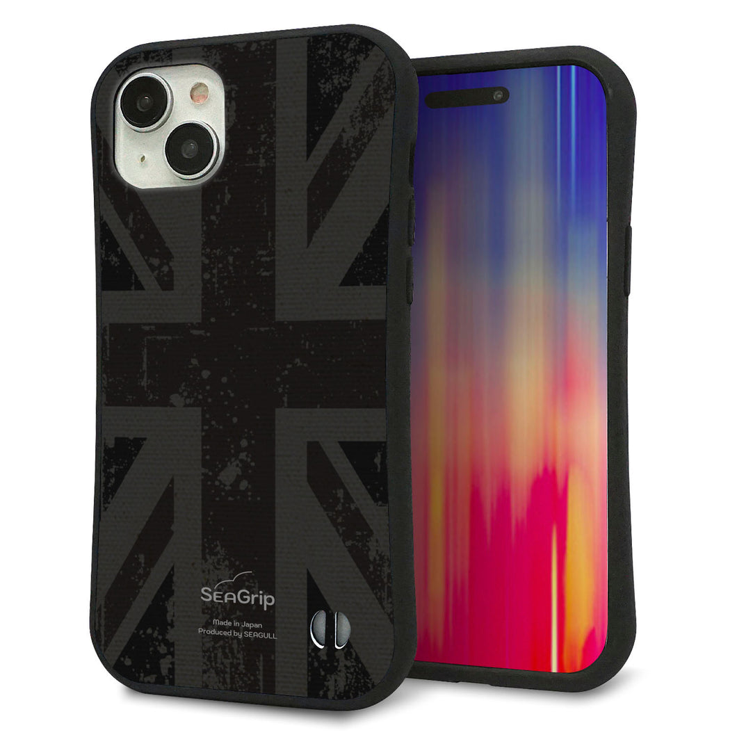 iPhone 15 Plus スマホケース 「SEA Grip」 グリップケース Sライン 【505 ユニオンジャック ダーク】 UV印刷