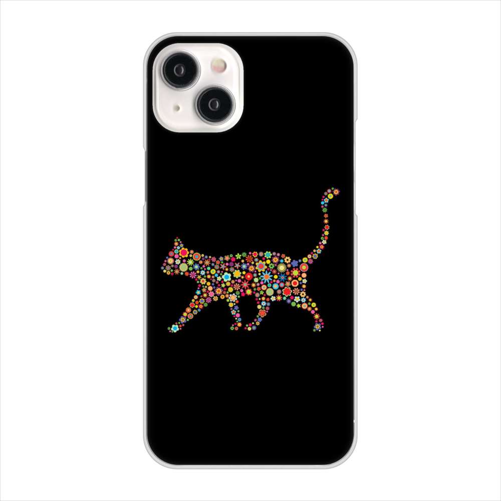 iPhone 15 Plus 406 カラフルキャット ハードケース 背面印刷