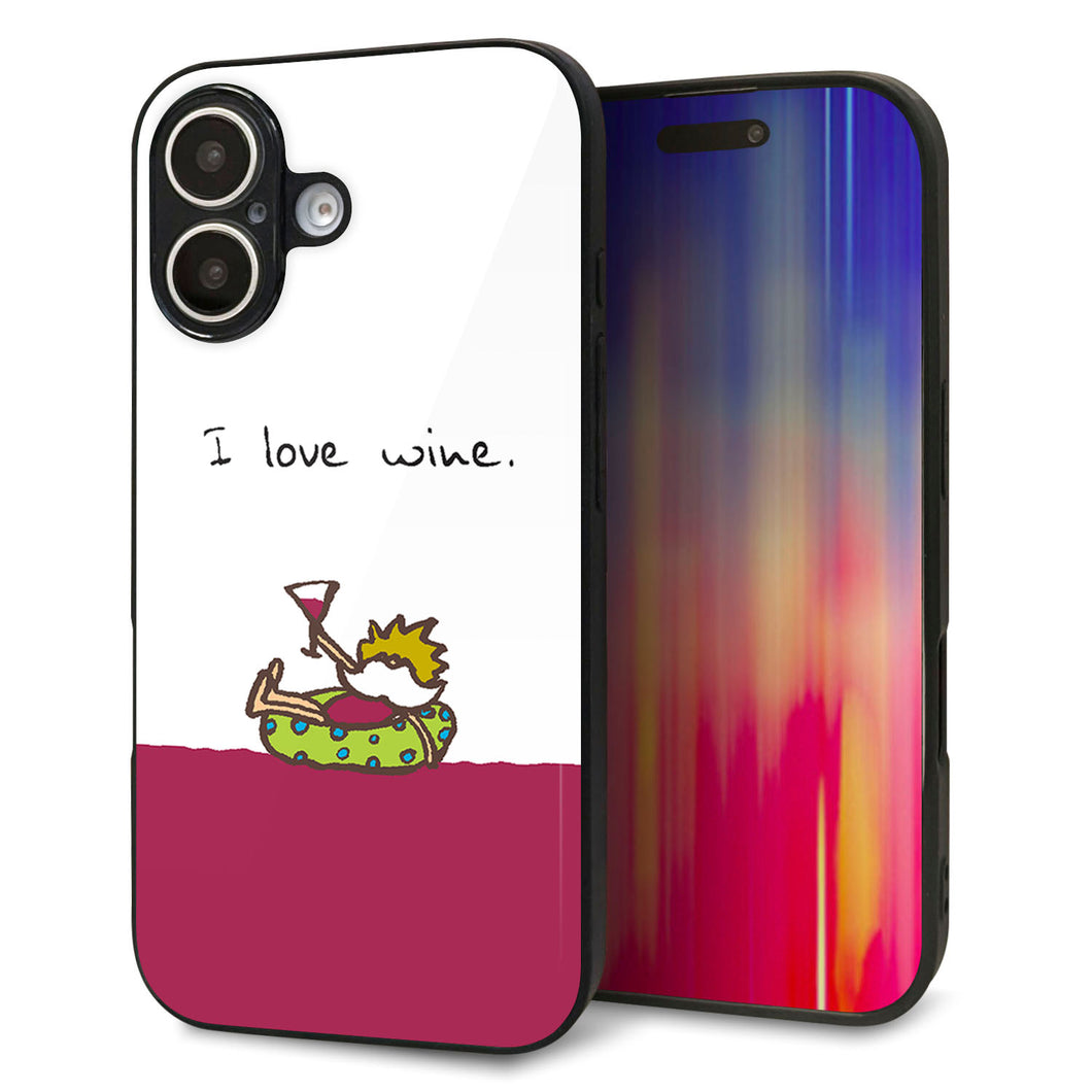 iPhone 16 強化ガラス&TPUスマホケース ガラプリ【IA811 ワインの神様】