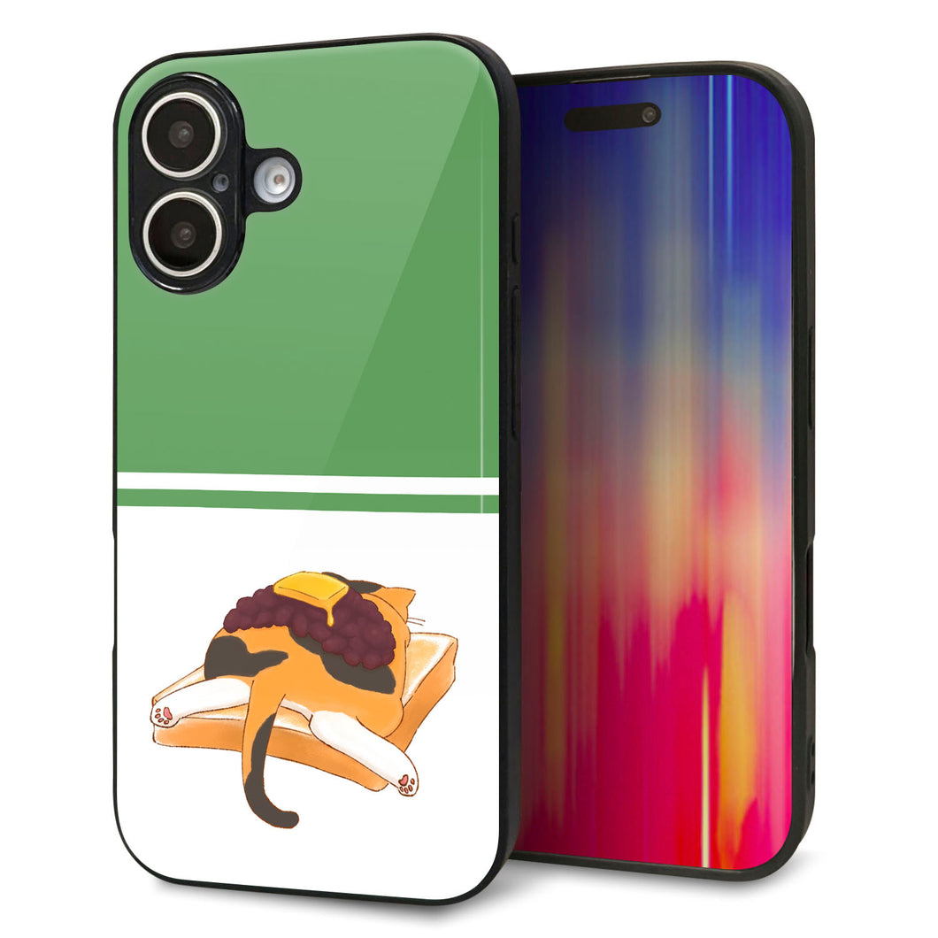iPhone 16 強化ガラス&TPUスマホケース ガラプリ【KM963 あずき】