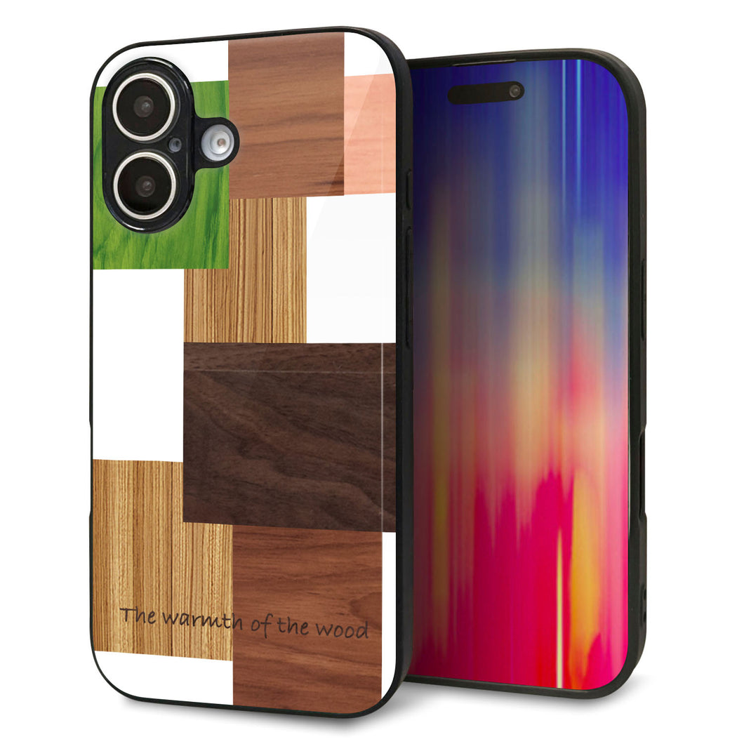 iPhone 16 強化ガラス&TPUスマホケース ガラプリ【MA928 寄木細工 ランダム】