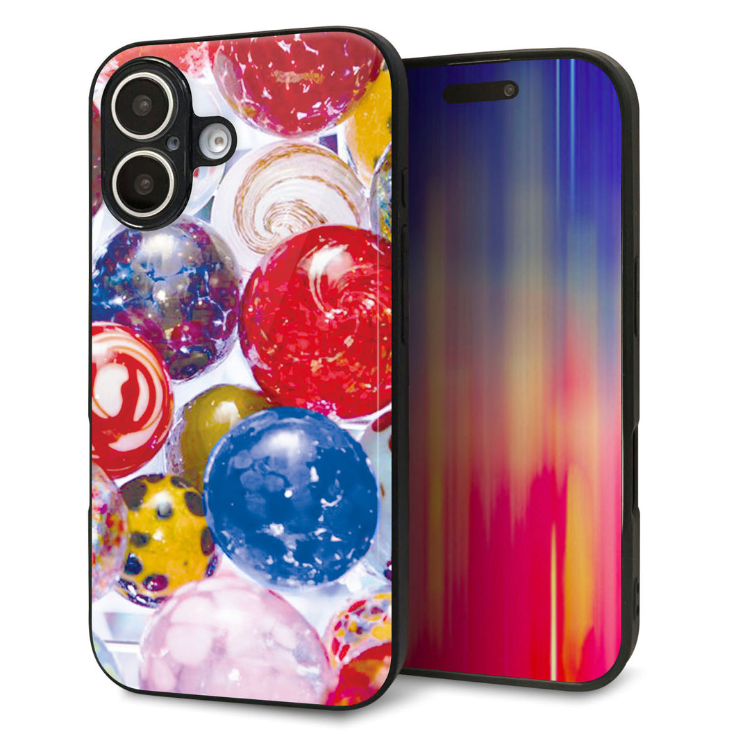 iPhone 16 強化ガラス&TPUスマホケース ガラプリ【MA935 ヨーヨー】