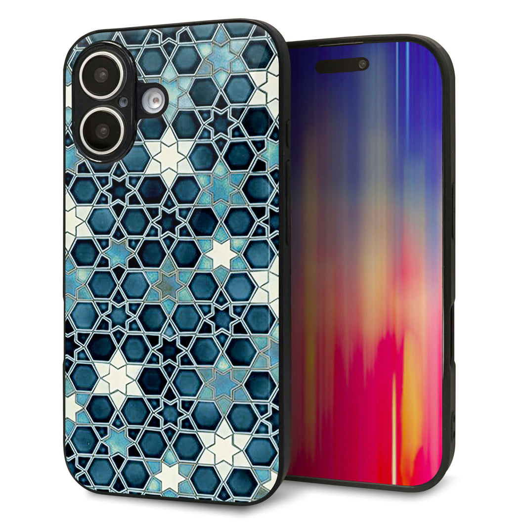 iPhone 16 強化ガラス&TPUスマホケース ガラプリ【MA955 パターン柄 C】