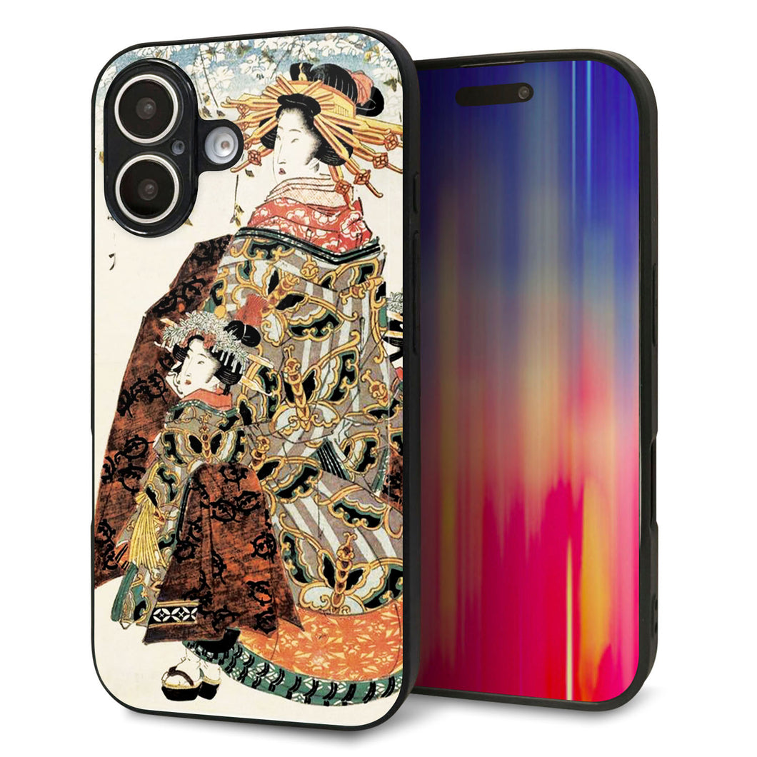 iPhone 16 強化ガラス&TPUスマホケース ガラプリ【MA967 花魁 C】