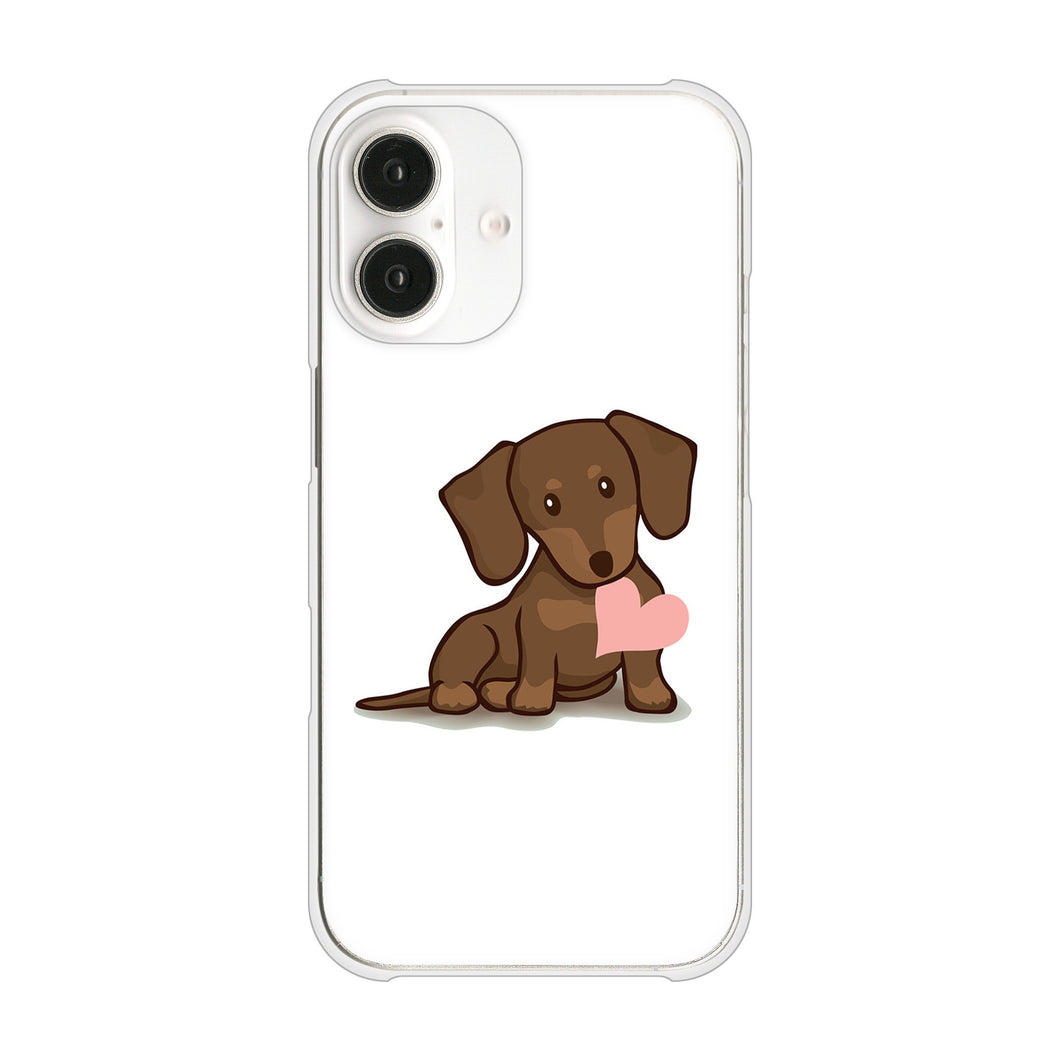 iPhone 16 394 I love ダックス ハードケース 背面印刷