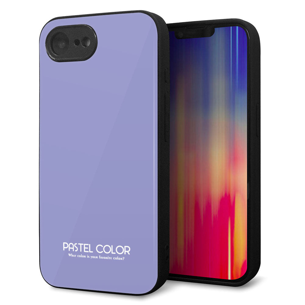 iPhone 16e 強化ガラス&TPUスマホケース ガラプリ【KM900 パステルカラー(パステルブルー)】