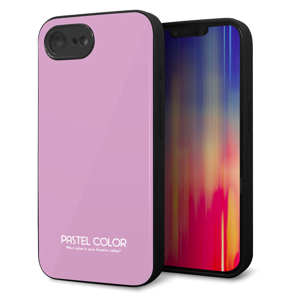 iPhone 16e 強化ガラス&TPUスマホケース ガラプリ【KM901 パステルカラー(パステルラベンダー)】