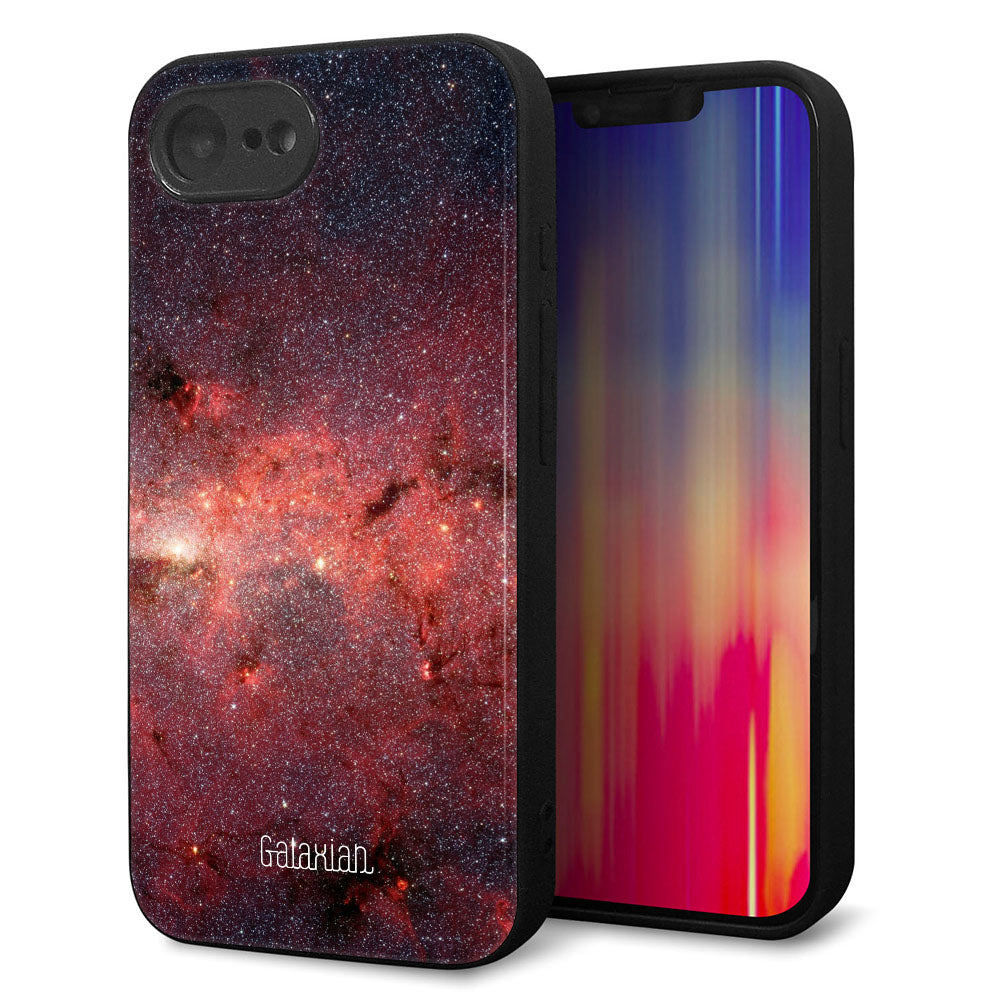 iPhone 16e 強化ガラス&TPUスマホケース ガラプリ【KM923 Galaxias Red】