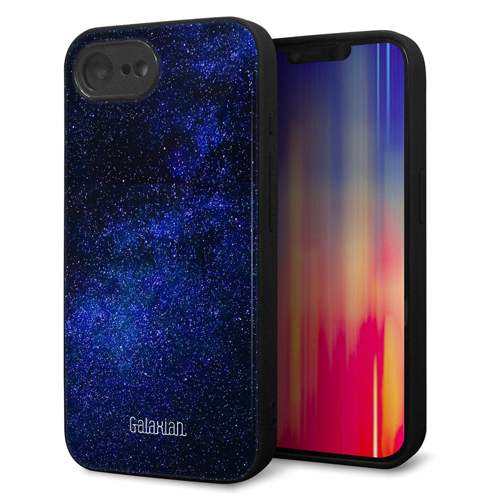 iPhone 16e 強化ガラス&TPUスマホケース ガラプリ【KM924 Galaxias Blue】