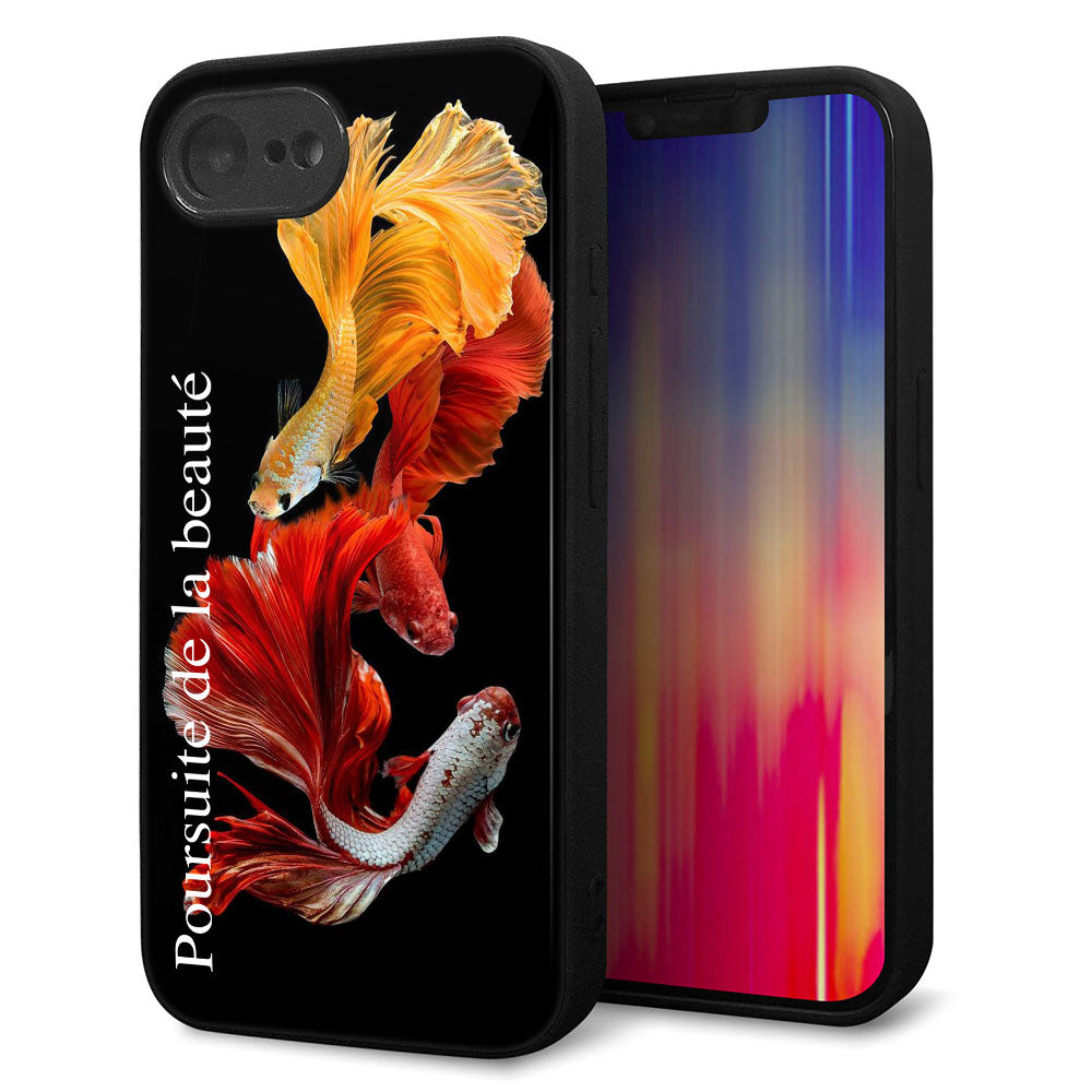 iPhone 16e 強化ガラス&TPUスマホケース ガラプリ【MA956 金魚 A】