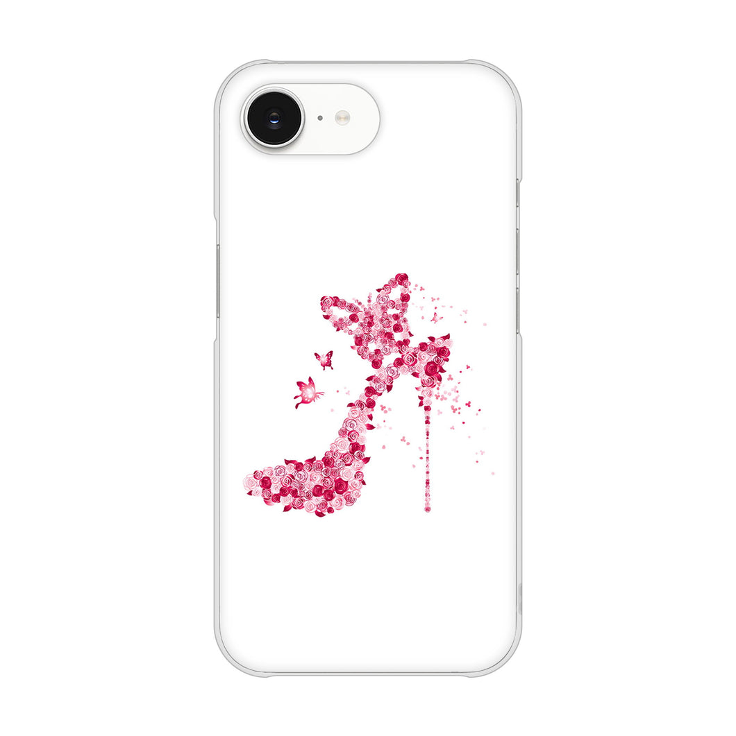 iPhone 16e 387 薔薇のハイヒール ハードケース 背面印刷
