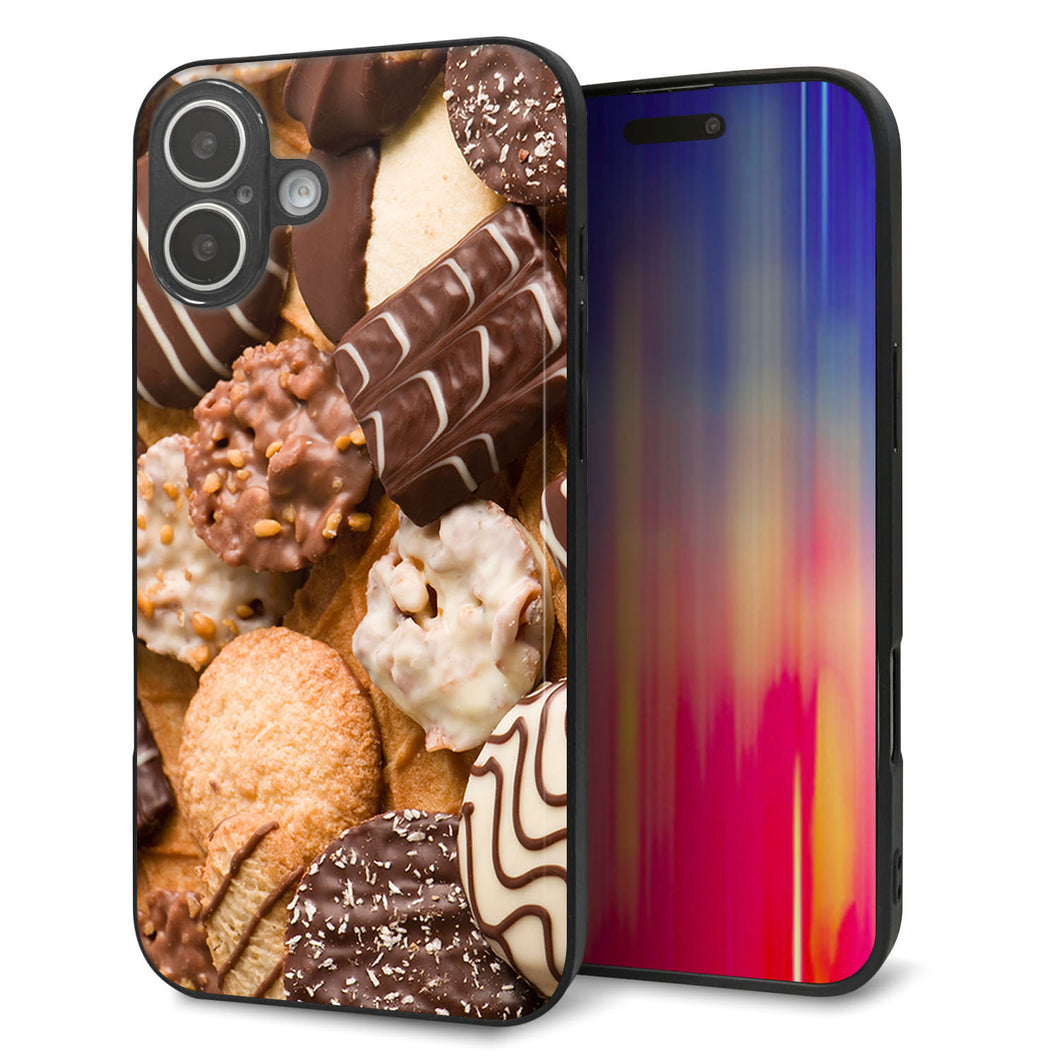 iPhone 16 Plus 強化ガラス&TPUスマホケース ガラプリ【442 クッキー mix】