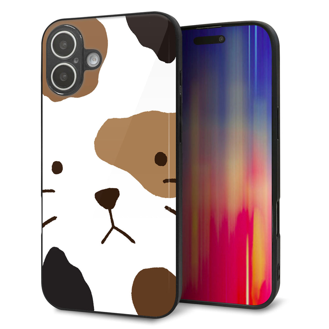 iPhone 16 Plus 強化ガラス&TPUスマホケース ガラプリ【IA801 みけ】