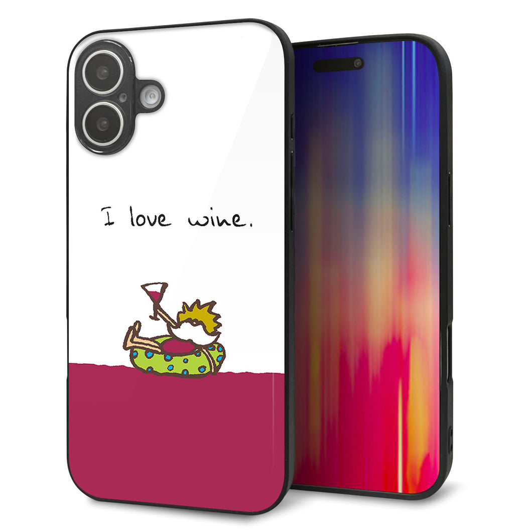 iPhone 16 Plus 強化ガラス&TPUスマホケース ガラプリ【IA811 ワインの神様】