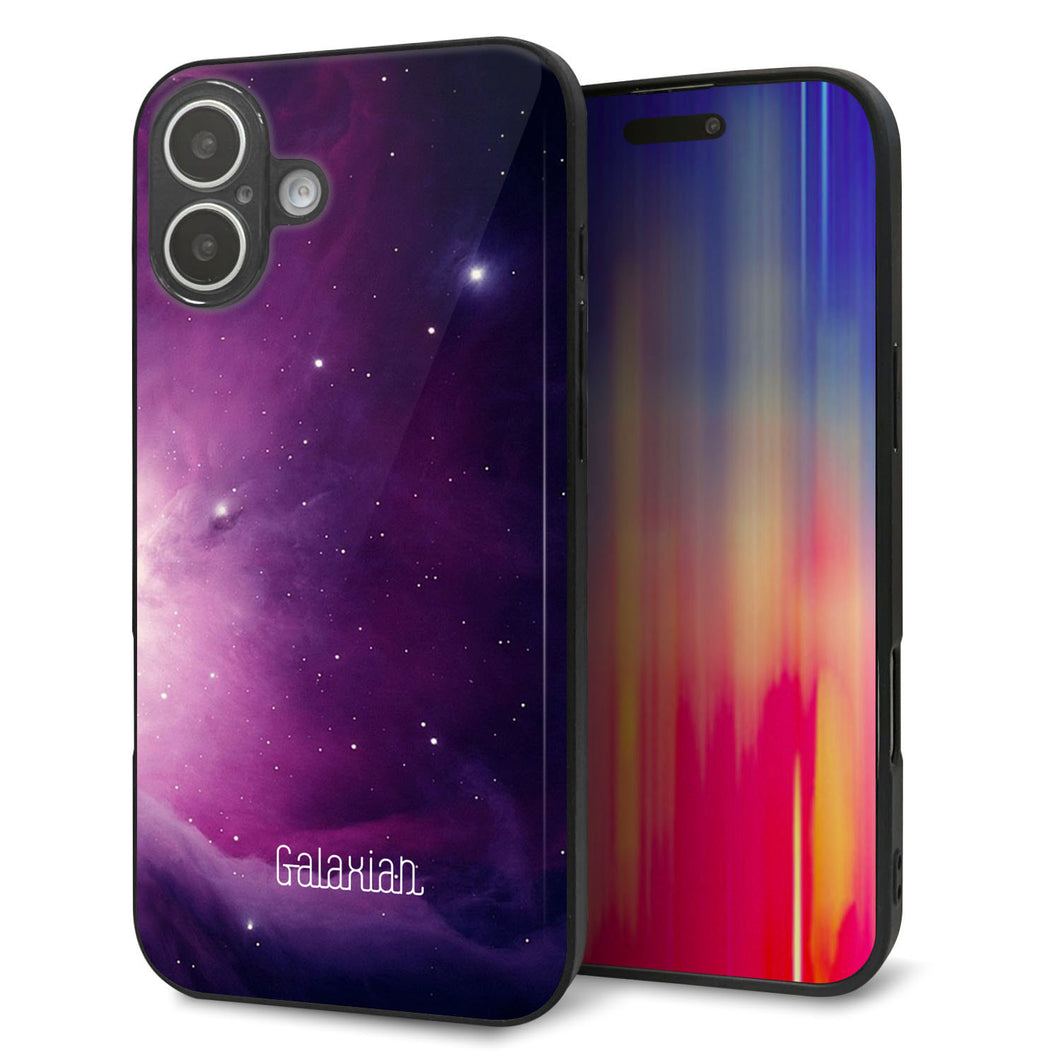 iPhone 16 Plus 強化ガラス&TPUスマホケース ガラプリ【KM925 Galaxias Purple】