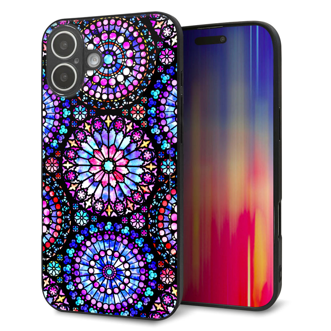iPhone 16 Plus 強化ガラス&TPUスマホケース ガラプリ【MA953 パターン柄 A】
