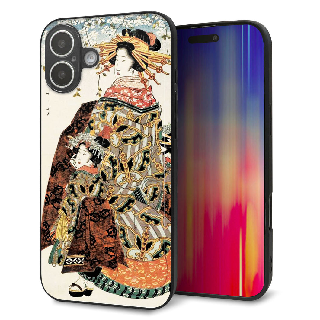 iPhone 16 Plus 強化ガラス&TPUスマホケース ガラプリ【MA967 花魁 C】