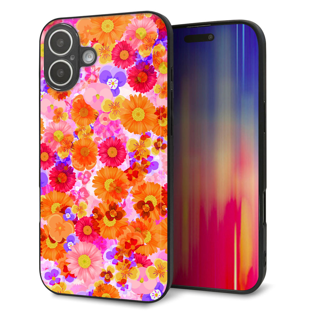iPhone 16 Plus 強化ガラス&TPUスマホケース ガラプリ【SC869 リバティプリント フルールドパルファン(ピンク)】