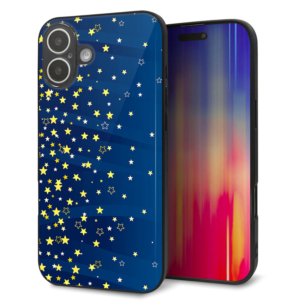 iPhone 16 Plus 強化ガラス&TPUスマホケース ガラプリ【VA842 満天の星空】
