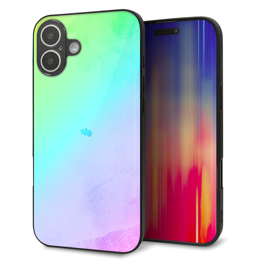 iPhone 16 Plus 強化ガラス&TPUスマホケース ガラプリ【YJ287 デザイン】