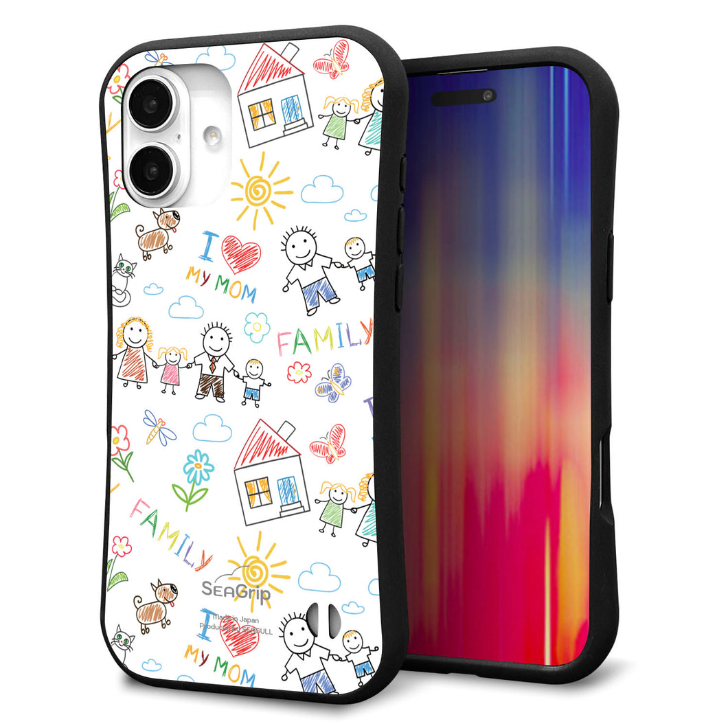 iPhone 16 Plus スマホケース 「SEA Grip」 グリップケース Sライン 【709 ファミリー】 UV印刷