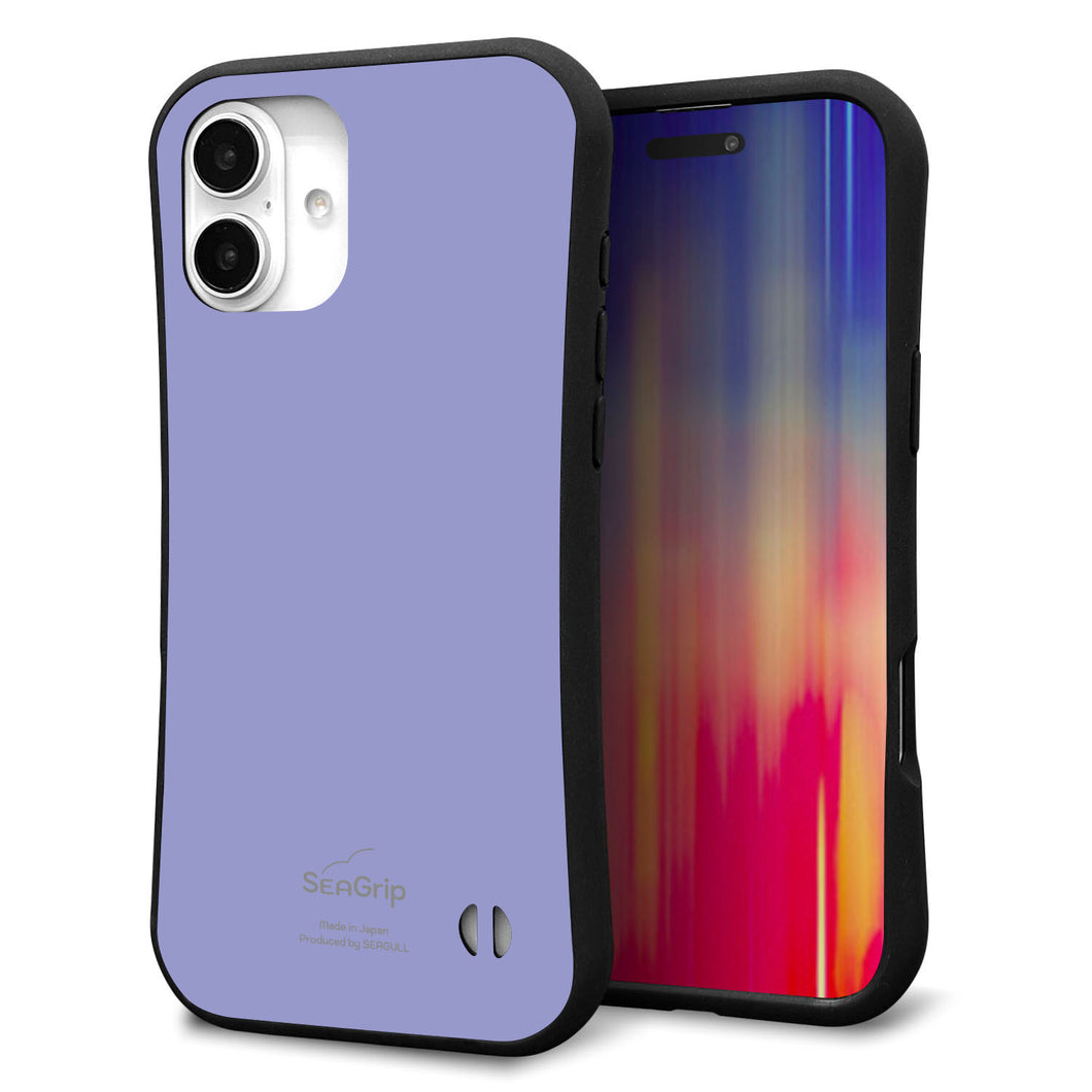 iPhone 16 Plus スマホケース 「SEA Grip」 グリップケース Sライン 【KM900 パステルカラー(パステルブルー)】 UV印刷
