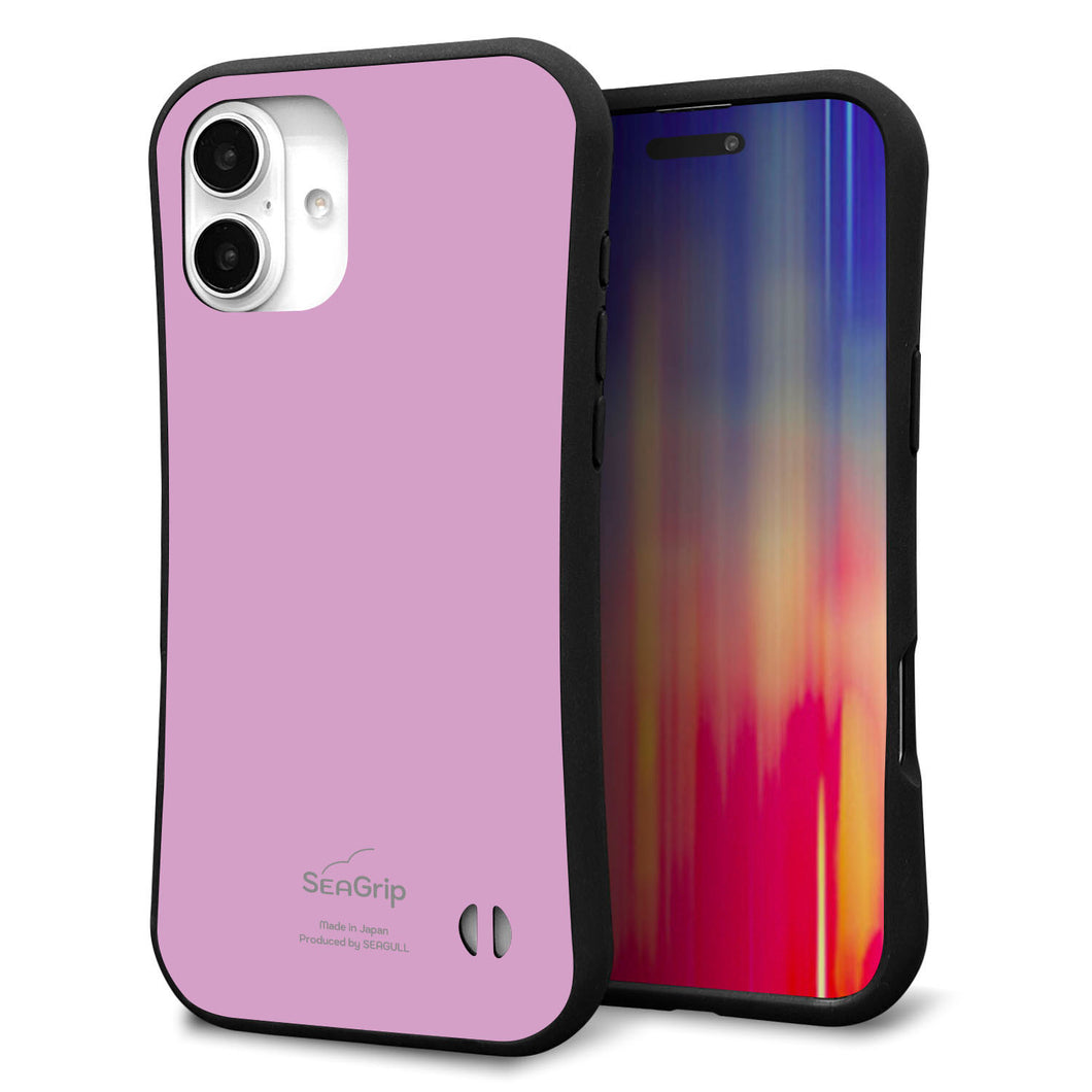 iPhone 16 Plus スマホケース 「SEA Grip」 グリップケース Sライン 【KM901 パステルカラー(パステルラベンダー)】 UV印刷