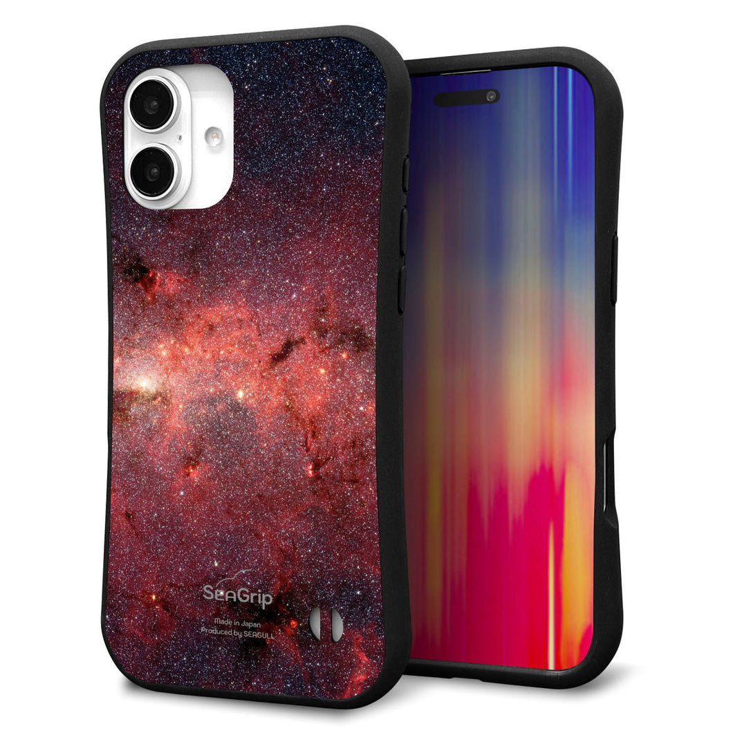 iPhone 16 Plus スマホケース 「SEA Grip」 グリップケース Sライン 【KM923 Galaxias Red】 UV印刷