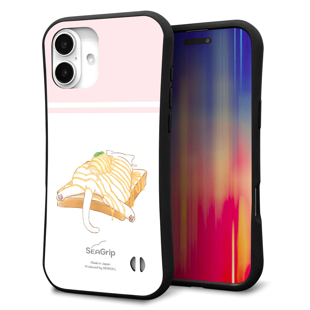iPhone 16 Plus スマホケース 「SEA Grip」 グリップケース Sライン 【KM961 メープルアイス】 UV印刷