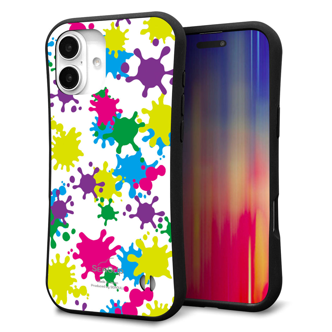 iPhone 16 Plus スマホケース 「SEA Grip」 グリップケース Sライン 【MA878 ペイントホワイト】 UV印刷
