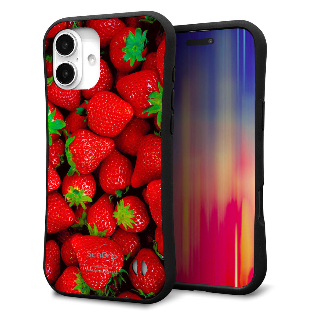 iPhone 16 Plus スマホケース 「SEA Grip」 グリップケース Sライン 【MA881 ストロベリー】 UV印刷