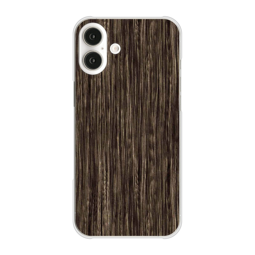 iPhone 16 Plus EK848 木目ダークブラウン ハードケース 背面印刷