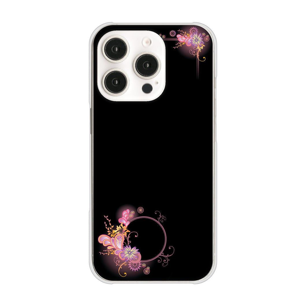 iPhone 16 Pro 437 華のフレーム ハードケース 背面印刷