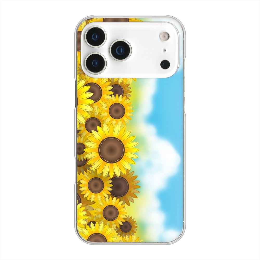 iPhone 18 Pro Max 高画質仕上げ 背面印刷 ハードケース 【148 ひまわり畑】