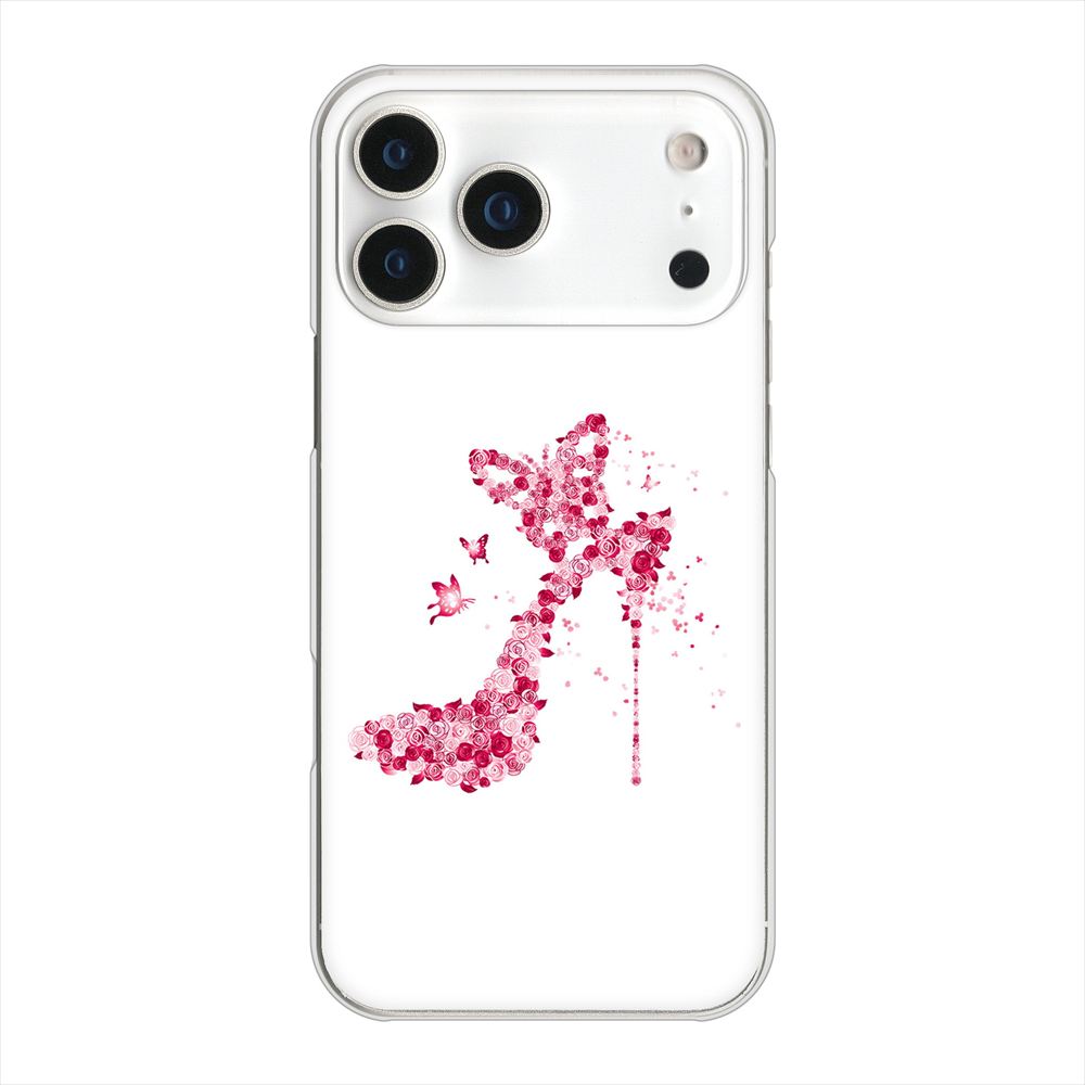 iPhone 18 Pro Max 高画質仕上げ 背面印刷 ハードケース 【387 薔薇のハイヒール】