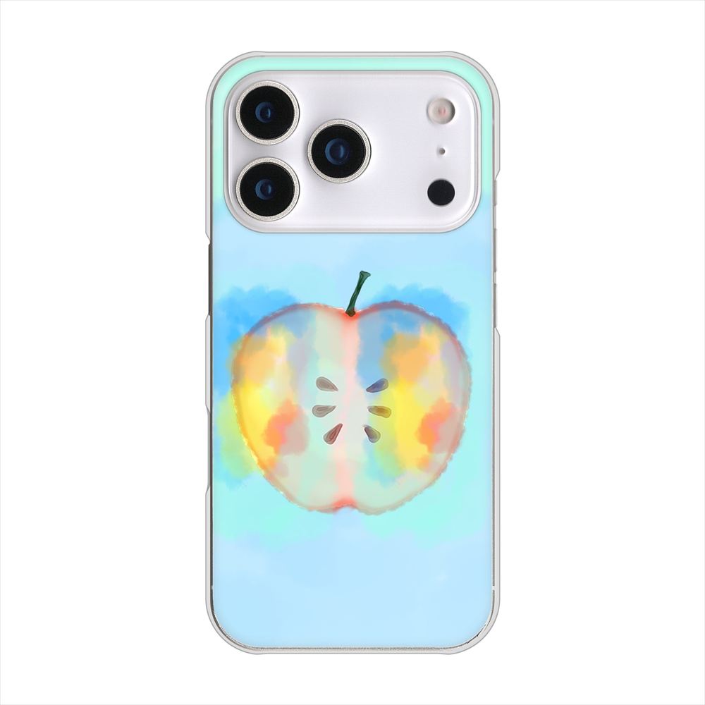 iPhone 18 Pro 高画質仕上げ 背面印刷 ハードケース 【YJ181 りんご 水彩181】