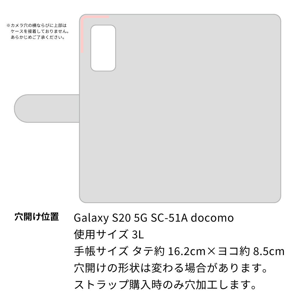 Galaxy S20 5G SC-51A docomo イタリアンレザー・シンプルタイプ手帳型ケース 耐衝撃