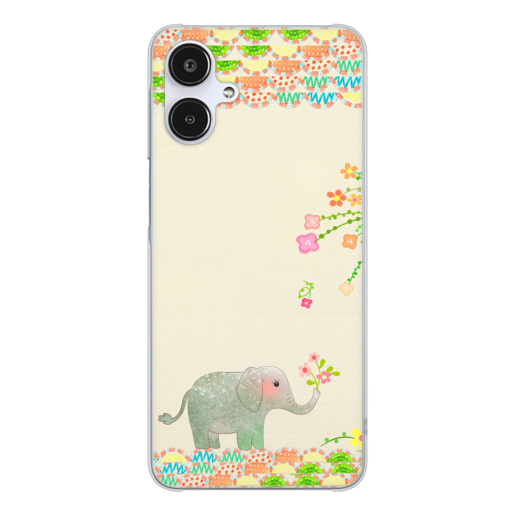 Galaxy A25 5G SC-53F docomo 1039 お散歩ゾウさん ハードケース 背面印刷