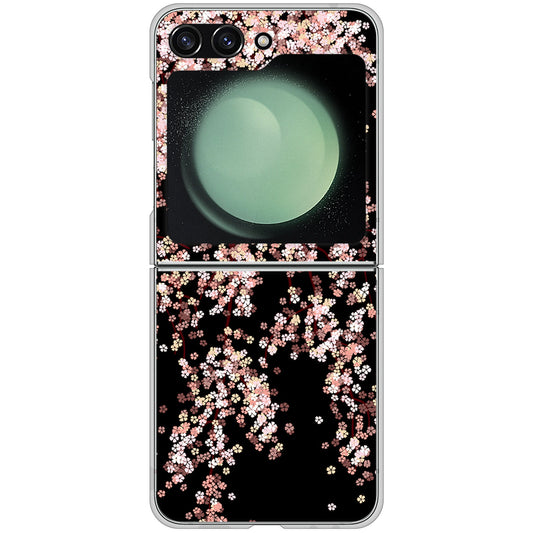 Galaxy Z Flip5 SC-54D docomo 高画質仕上げ 背面印刷 ハードケース 【1244 しだれ桜】