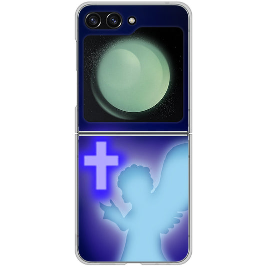 Galaxy Z Flip5 SC-54D docomo 高画質仕上げ 背面印刷 ハードケース 【1249 祈りを捧げる天使】