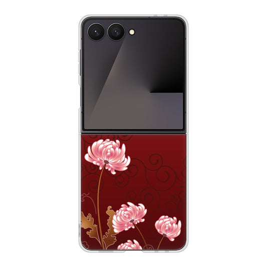 Galaxy Z Flip7 SC-55F docomo 高画質仕上げ 背面印刷 ハードケース 【375 優美な菊】
